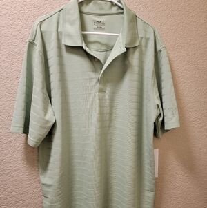 Pga tour short sleeve polo, green Size xl